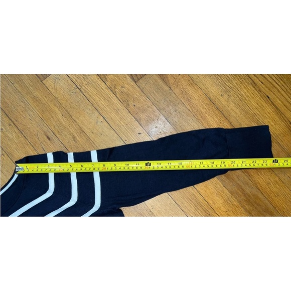 Nautica Ladies Striped Cotton Sweater, Navy, White Stripes Size M LN - Picture 5 of 6